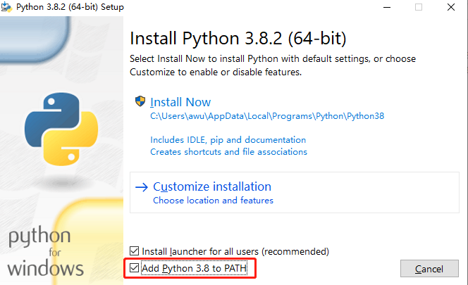 图1.1 安装Python