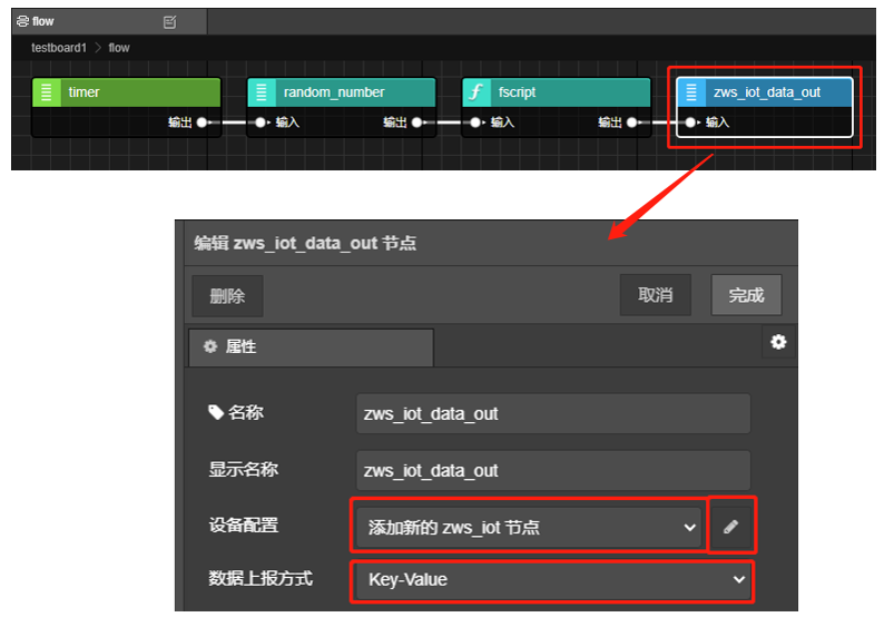 图3.11 将数据上传至ZWS云